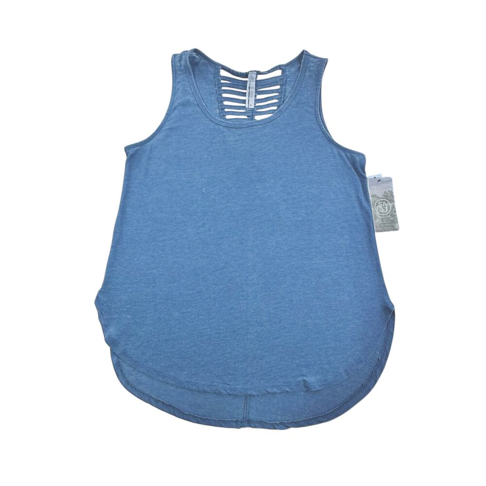 SAGE Collective Blue Strappy | Braided | Tank Top Size M